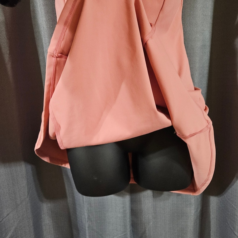 Halara Coral Pink One Shoulder Athletic Exercise Dress Small NEW flared - Picture 5 of 6